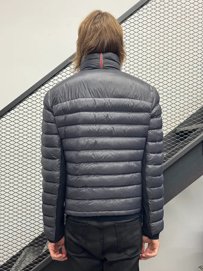 FW2015 Prada Navy Nylon Quilted Puffer Jacket yLJBCiO 2