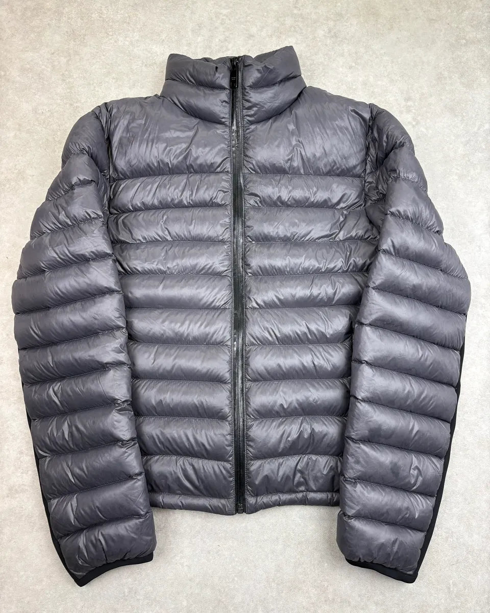 FW2015 Prada Navy Nylon Quilted Puffer Jacket yLJBCiO 0