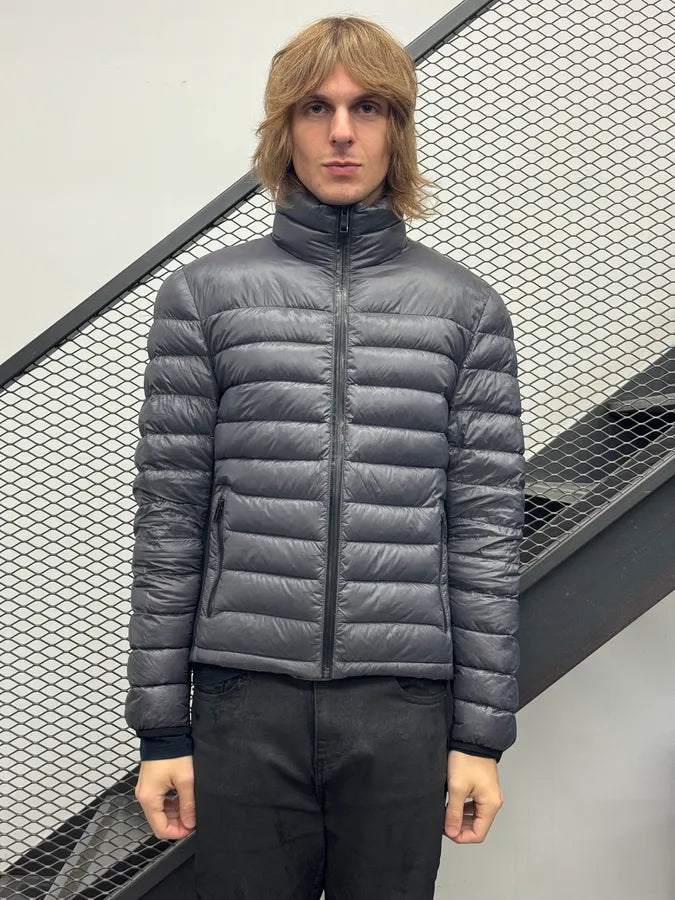 FW2015 Prada Navy Nylon Quilted Puffer Jacket yLJBCiO 1
