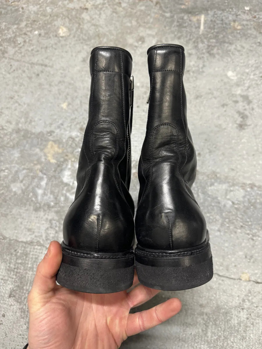 FW2015 Rick Owens Army Black Combat Leather Boots (43eu/us9.5) 4