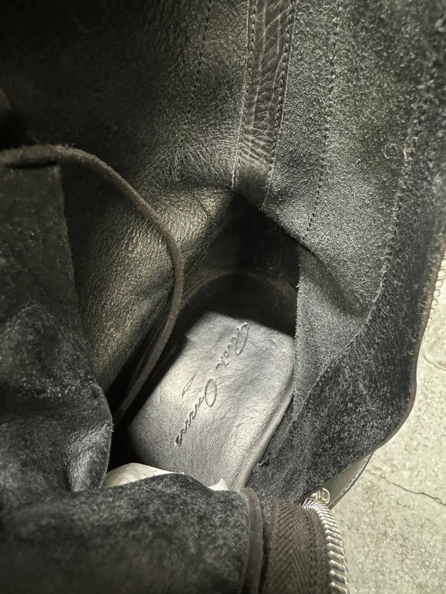 FW2015 Rick Owens Army Black Combat Leather Boots (43eu/us9.5) 9