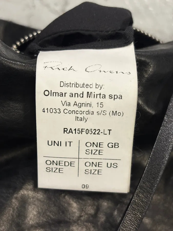 FW2015 Rick Owens Shinx Black Leather Bag xZPHRzy 7