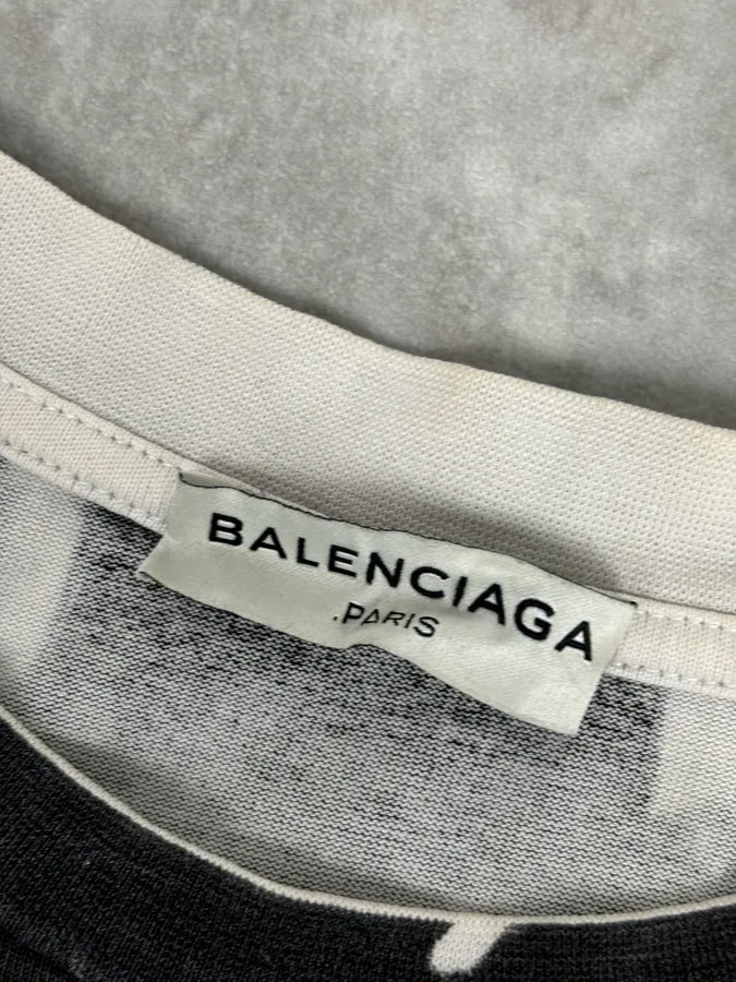 SS2016 Balenciaga Black Paint Splatter T-Shirt  omCcAwu 7