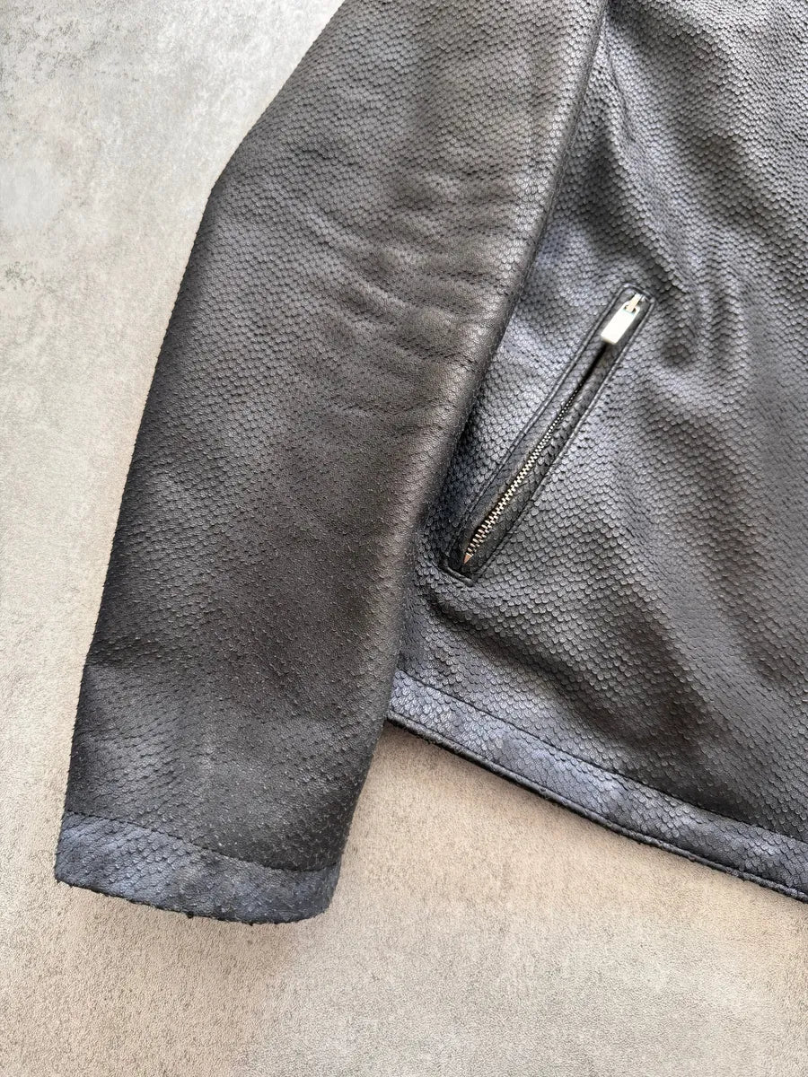 FW2016 Emporio Armani Exotic Texture Leather Jacket VJKyRER 3