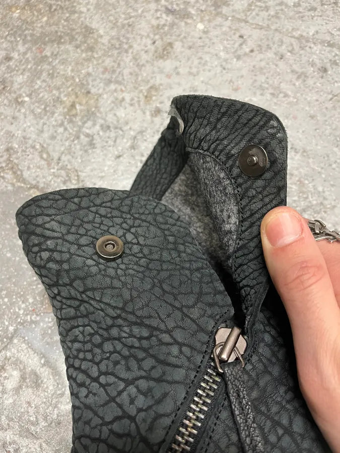 FW2016 Emporio Armani Olive Crocodile Effect Leather Boots (40.5eu/us7.5) 11
