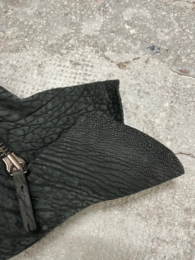 FW2016 Emporio Armani Olive Crocodile Effect Leather Boots (40.5eu/us7.5) 13