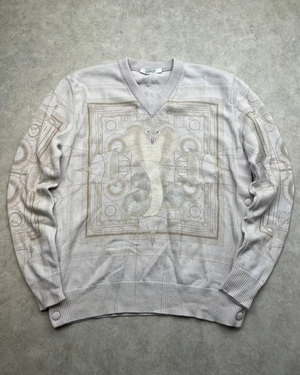 FW2016 Givenchy Sample Cobra Wool V Neck Sweater by Riccardo Tisci jYzJKPZ 3