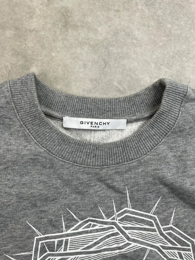FW2016 Givenchy Grey Thorn Crown Jesus Sweater by Riccardo Tisci njGOqat 5