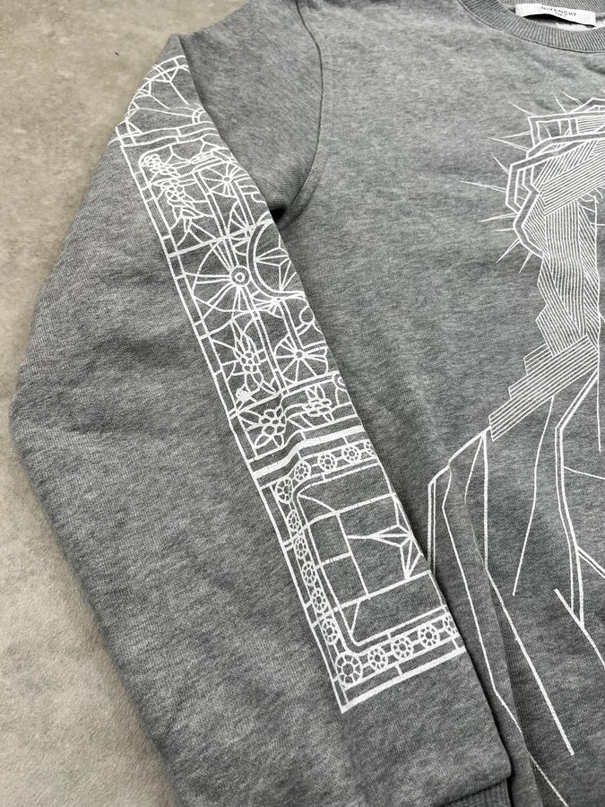 FW2016 Givenchy Grey Thorn Crown Jesus Sweater by Riccardo Tisci njGOqat 10