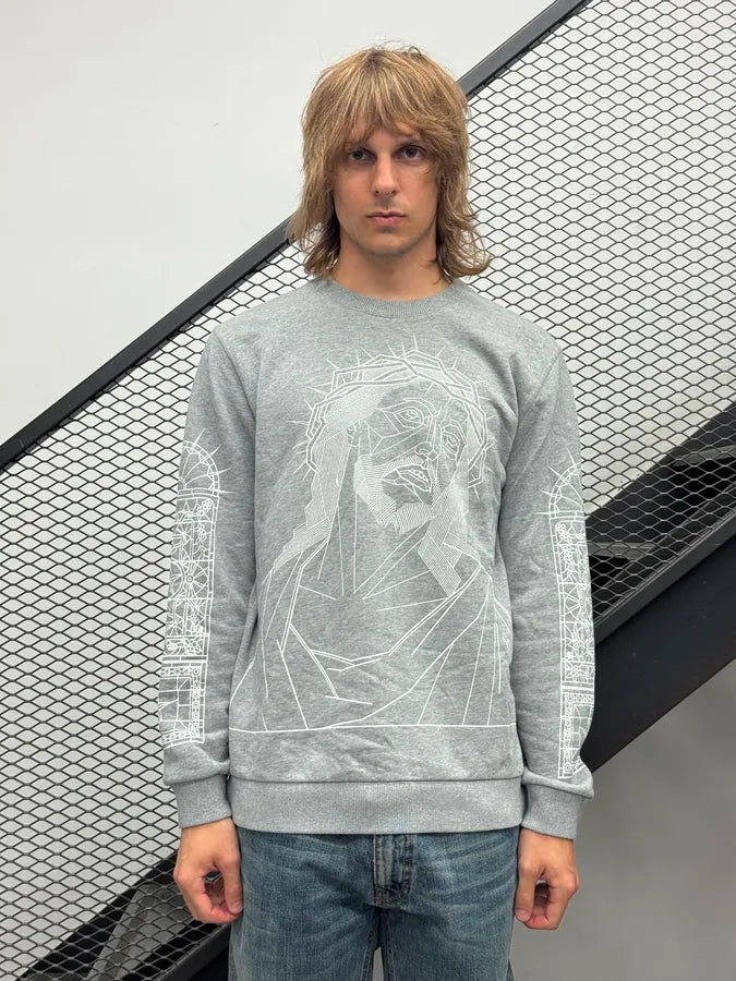FW2016 Givenchy Grey Thorn Crown Jesus Sweater by Riccardo Tisci njGOqat 1