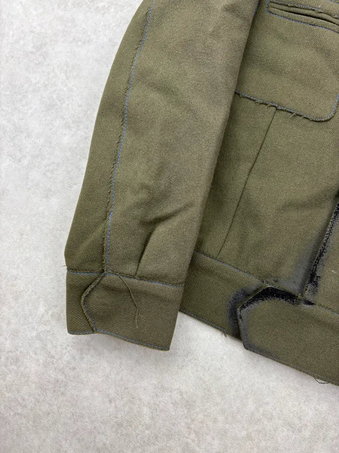 FW2016 Maison Margiela Khaki Wool Military Blazer Jacket vdCpuiG 7