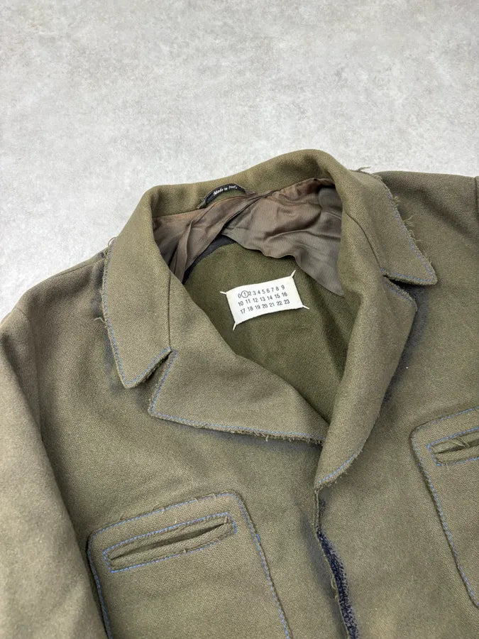 FW2016 Maison Margiela Khaki Wool Military Blazer Jacket vdCpuiG 4