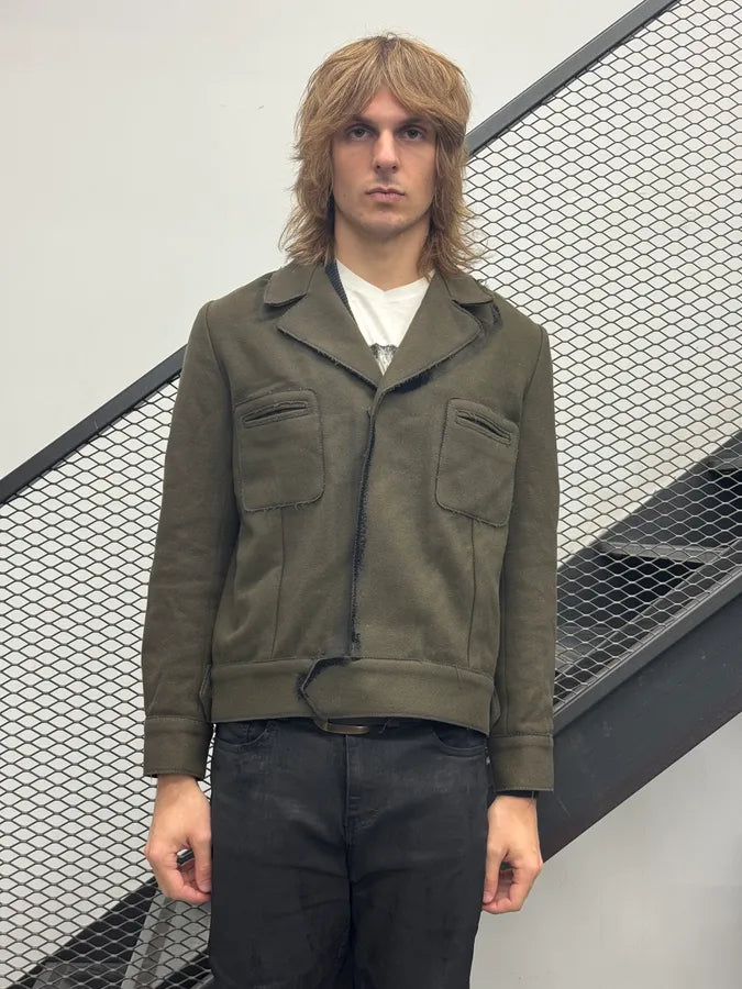 FW2016 Maison Margiela Khaki Wool Military Blazer Jacket vdCpuiG 1