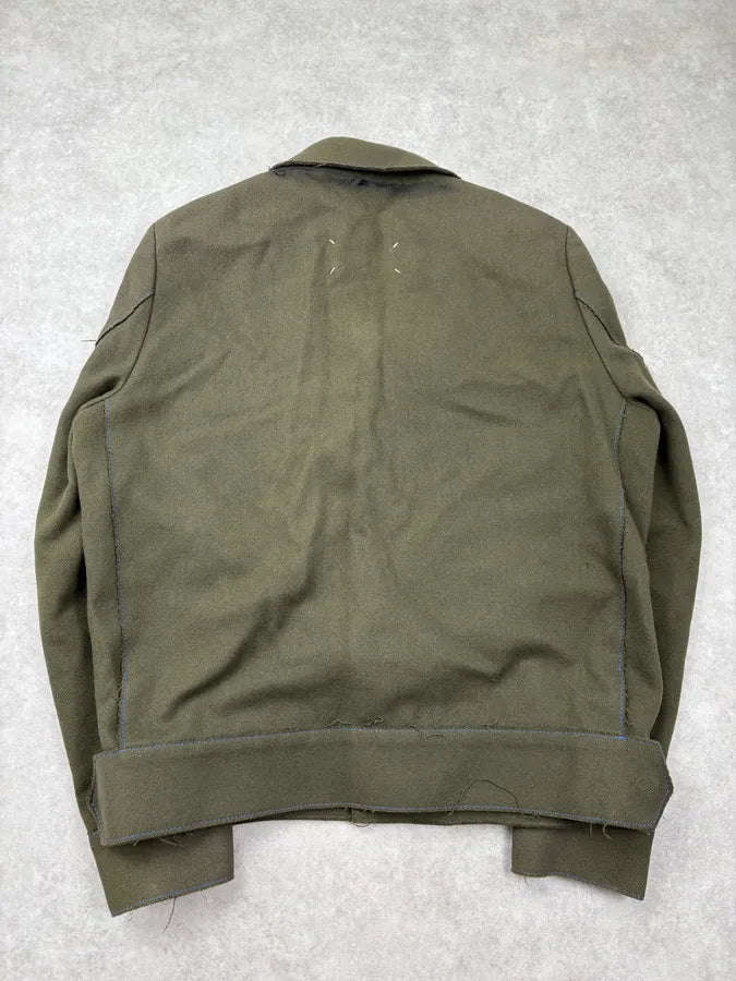FW2016 Maison Margiela Khaki Wool Military Blazer Jacket vdCpuiG 5