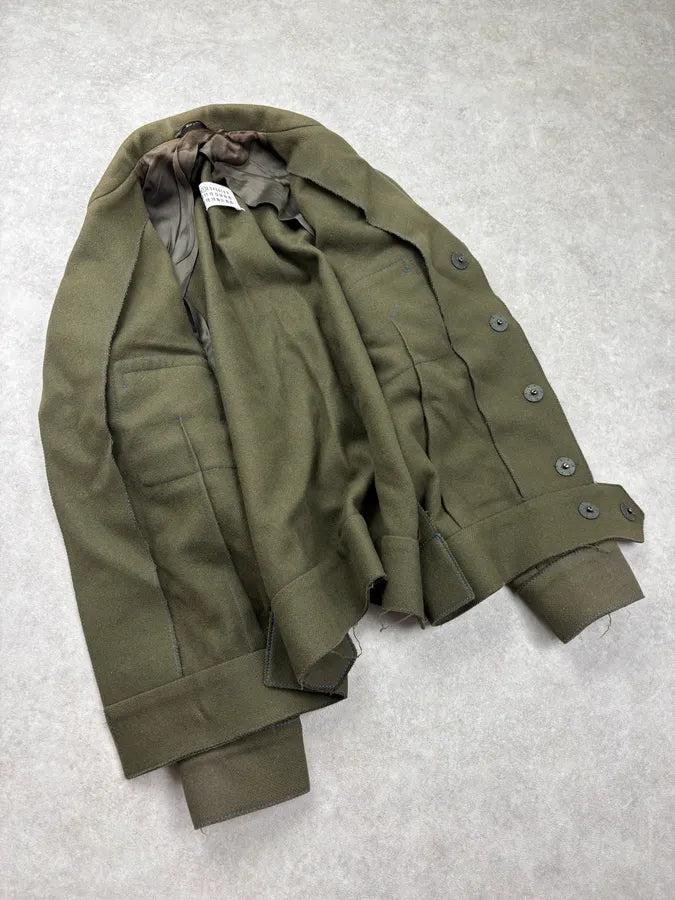 FW2016 Maison Margiela Khaki Wool Military Blazer Jacket vdCpuiG 6