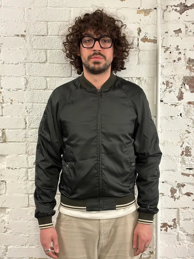 FW2016 Prada Olive Nylon Bomber Jacket HQabIxR 1