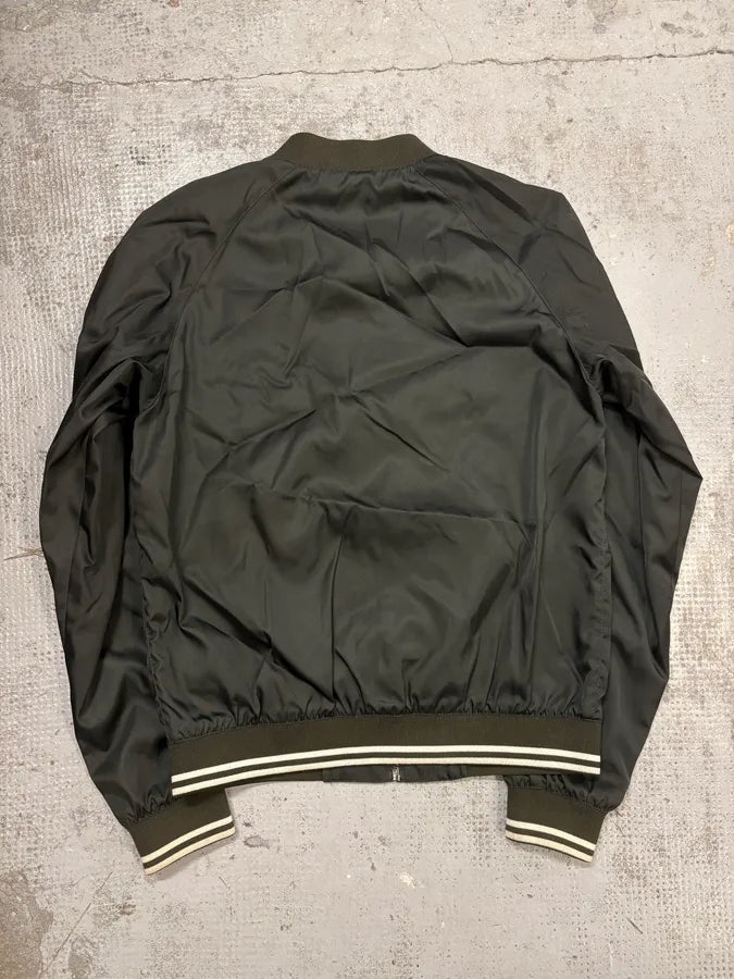 FW2016 Prada Olive Nylon Bomber Jacket HQabIxR 5
