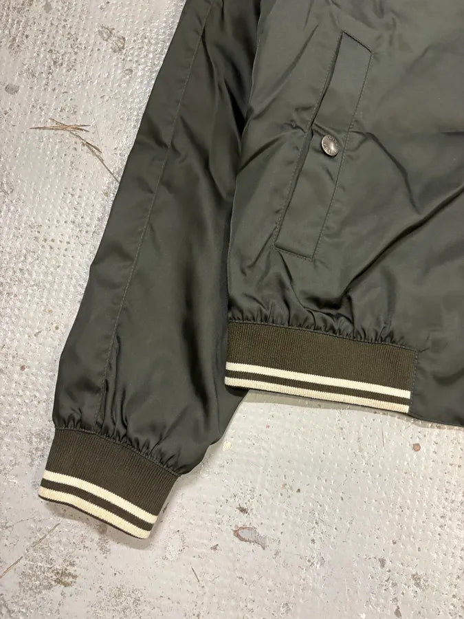 FW2016 Prada Olive Nylon Bomber Jacket HQabIxR 7