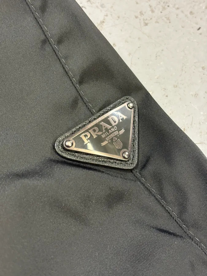 FW2016 Prada Olive Nylon Bomber Jacket HQabIxR 10