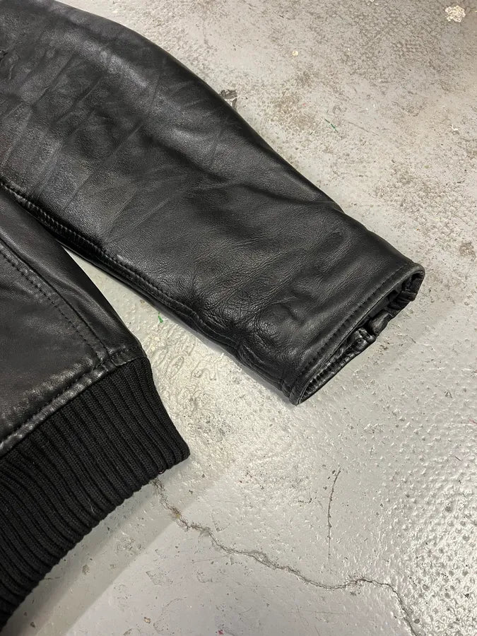 FW2017 Diesel Multi Zip Shearling Collar Black Leather Jacket oFPSfyv 5