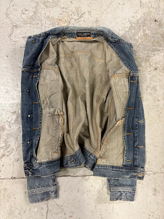 FW2017 Dolce & Gabbana Blue Denim Jacket HglxiTV 6