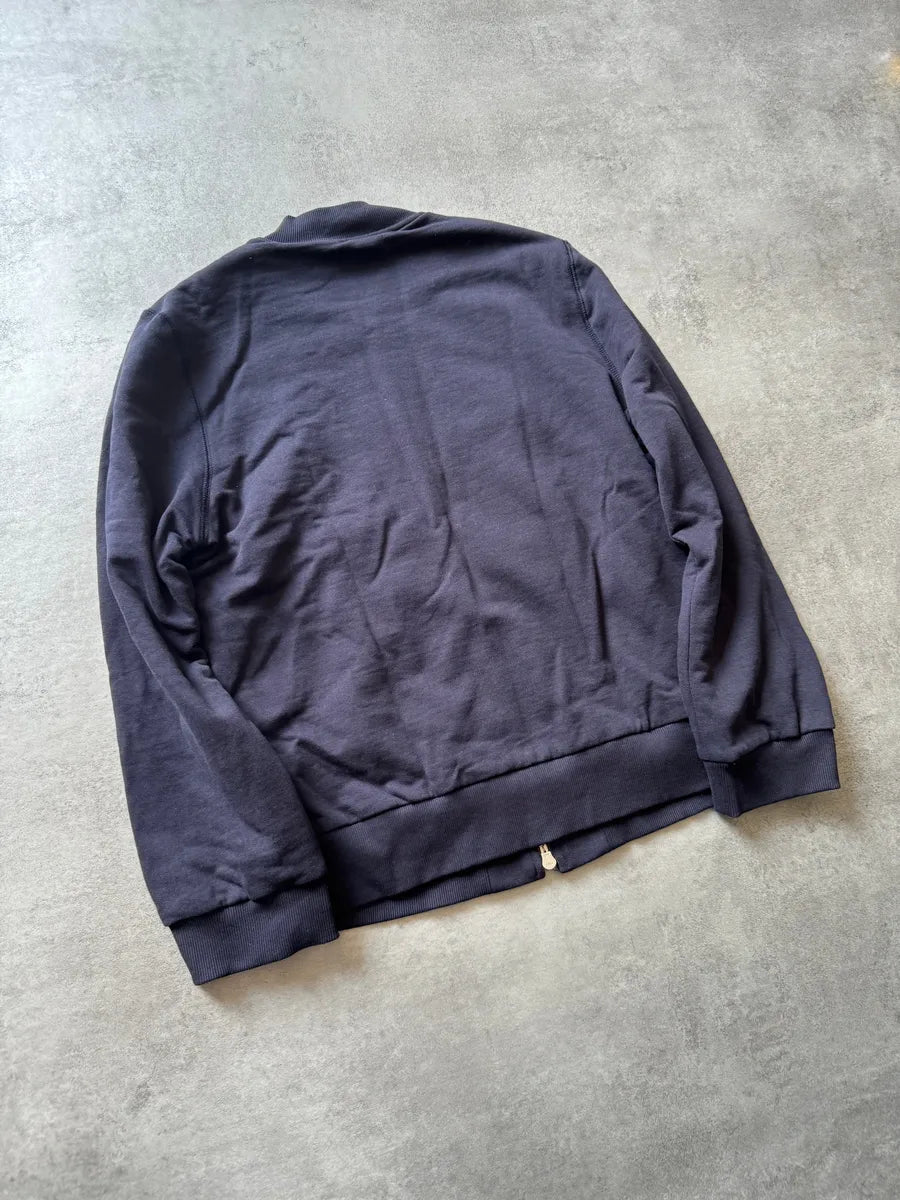 FW2017 Dries Van Noten Navy Embroidered Zip-up Sweater SFPJuwl 4