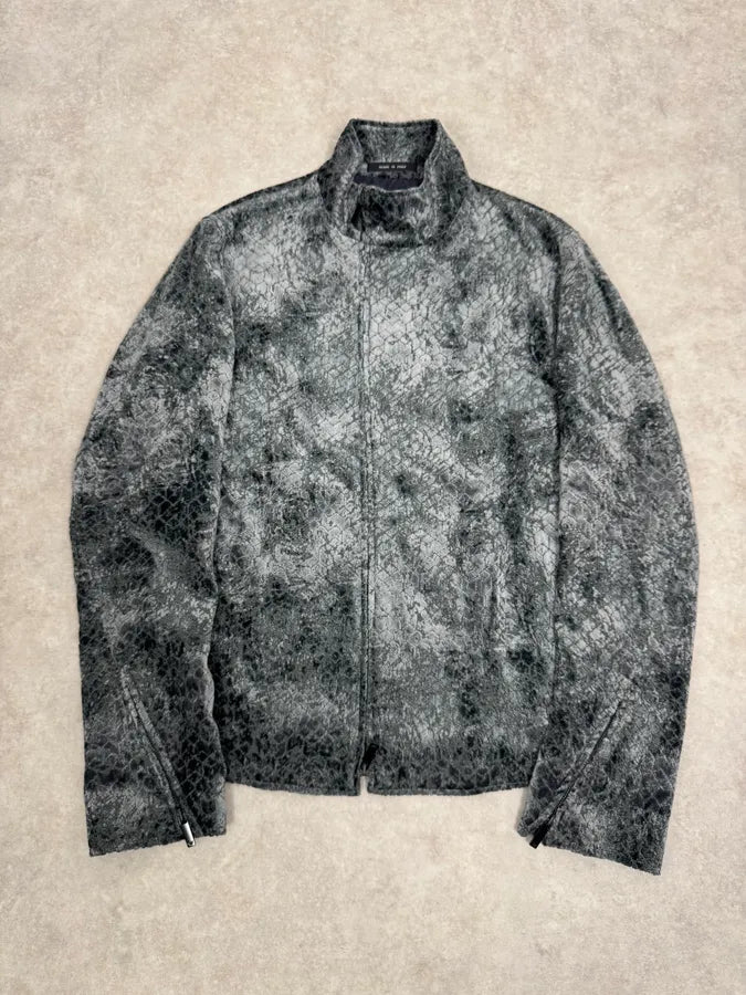 FW2017 Emporio Armani Green Asymmetrical Ninja Scale Effect Jacket oeZyTct 0