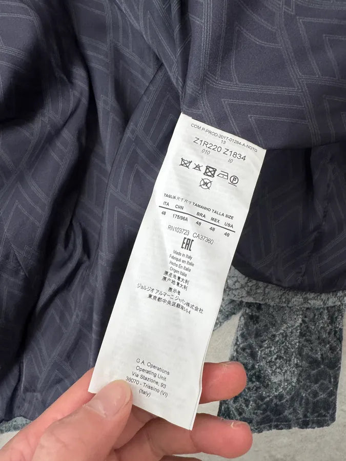 FW2017 Emporio Armani Green Asymmetrical Ninja Scale Effect Jacket oeZyTct 10