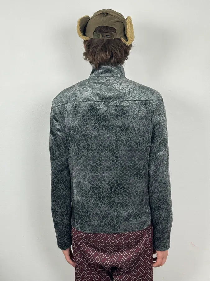 FW2017 Emporio Armani Green Asymmetrical Ninja Scale Effect Jacket oeZyTct 3