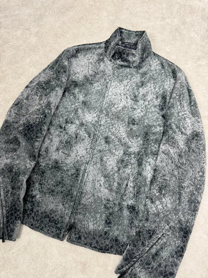 FW2017 Emporio Armani Green Asymmetrical Ninja Scale Effect Jacket oeZyTct 4