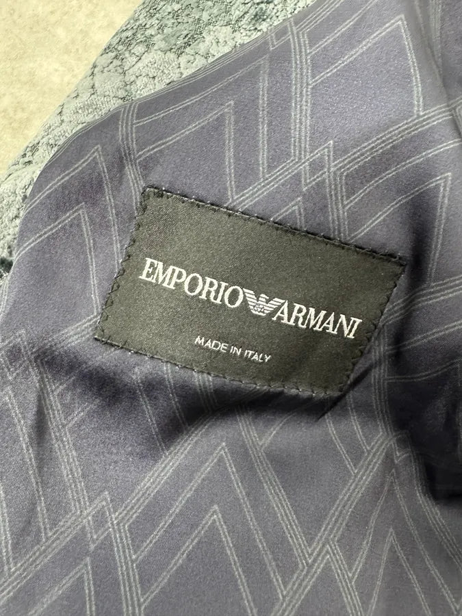 FW2017 Emporio Armani Green Asymmetrical Ninja Scale Effect Jacket oeZyTct 5