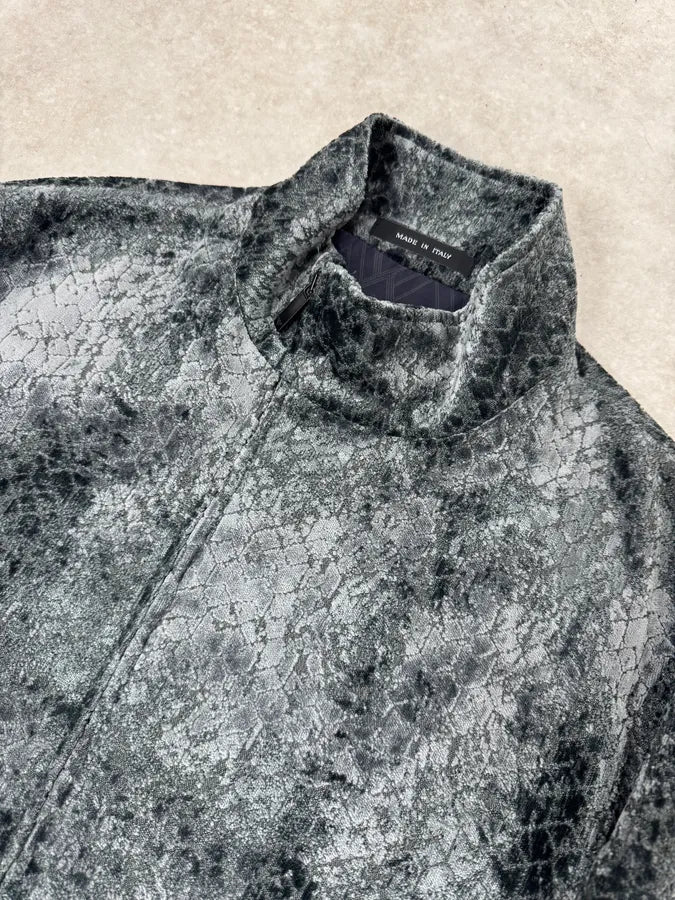 FW2017 Emporio Armani Green Asymmetrical Ninja Scale Effect Jacket oeZyTct 7