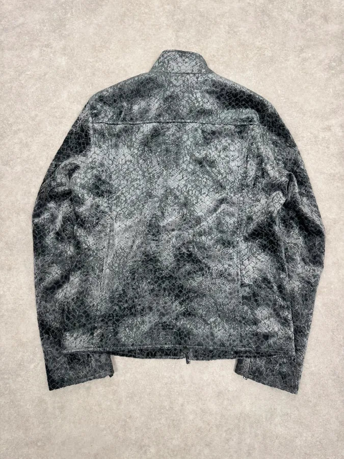 FW2017 Emporio Armani Green Asymmetrical Ninja Scale Effect Jacket oeZyTct 8