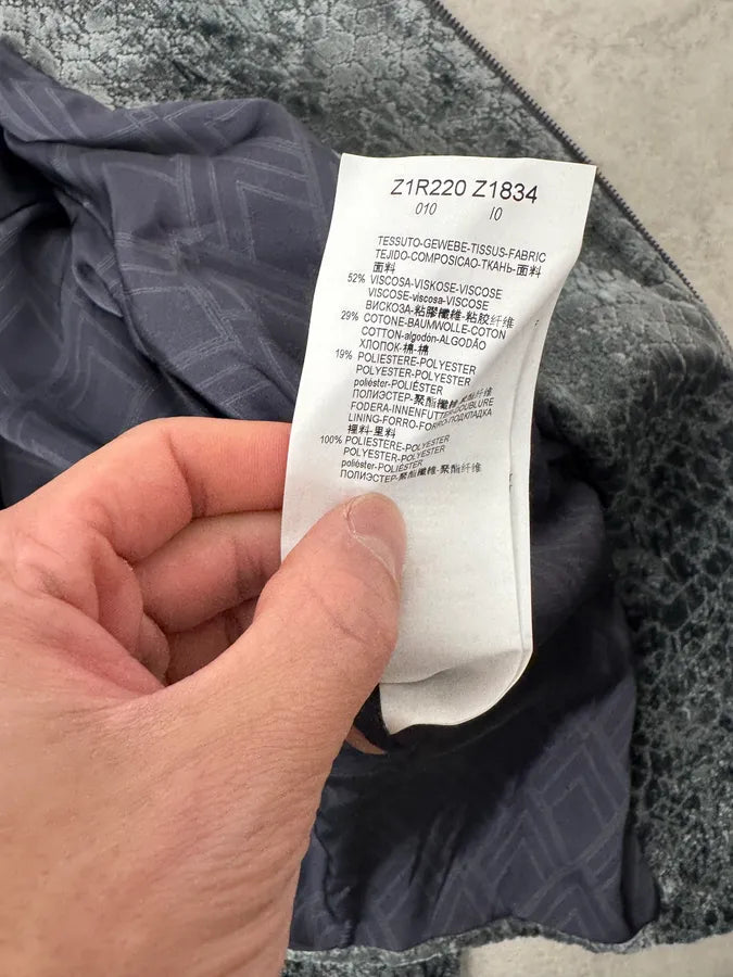 FW2017 Emporio Armani Green Asymmetrical Ninja Scale Effect Jacket oeZyTct 9