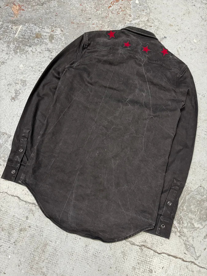 FW2017 Givenchy Stars Black Denim Shirt hxlSVmi 5