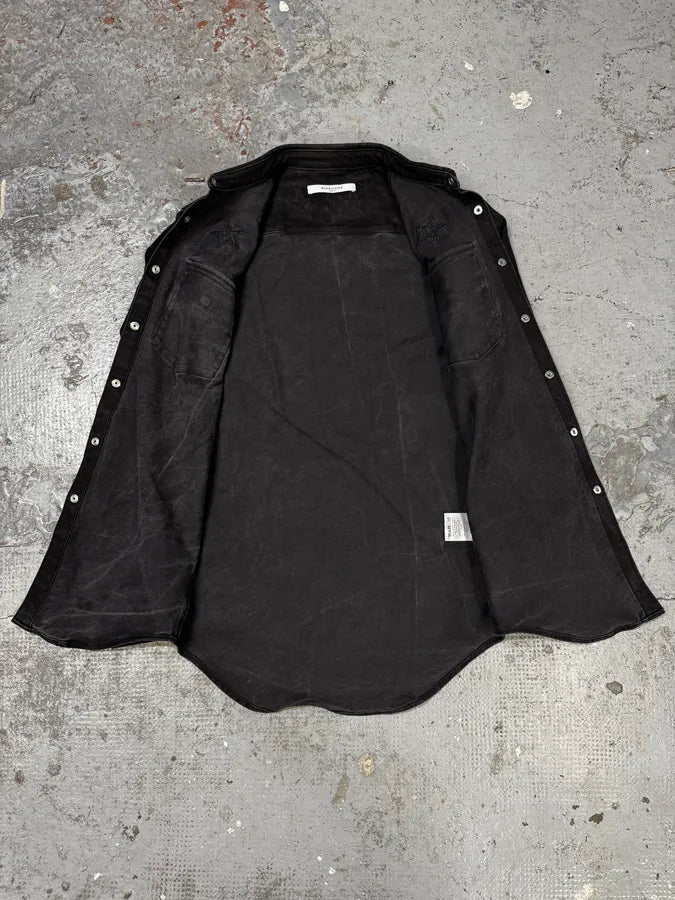 FW2017 Givenchy Stars Black Denim Shirt hxlSVmi 6
