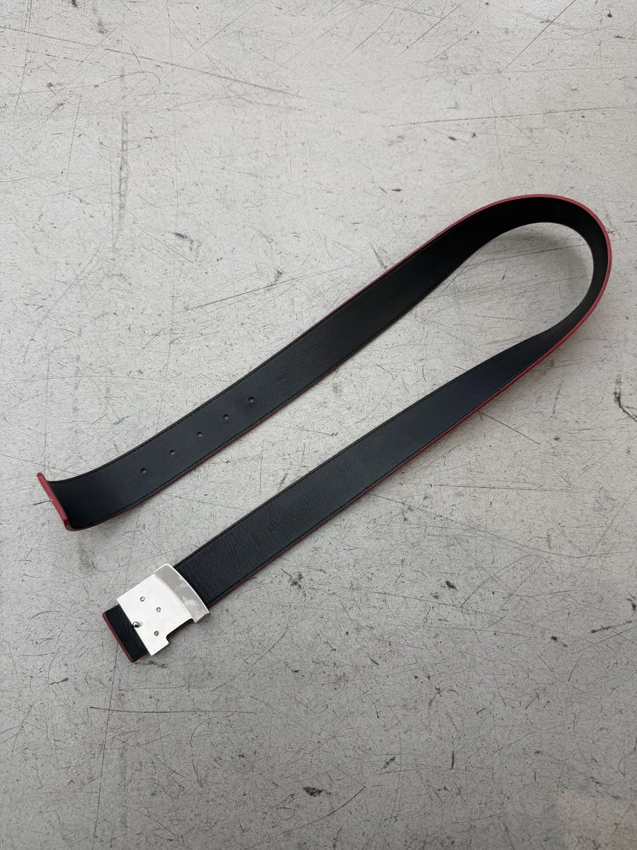 FW2017 Louis Vuitton Supreme Initiales Monogram Red Belt azbJHeE 12