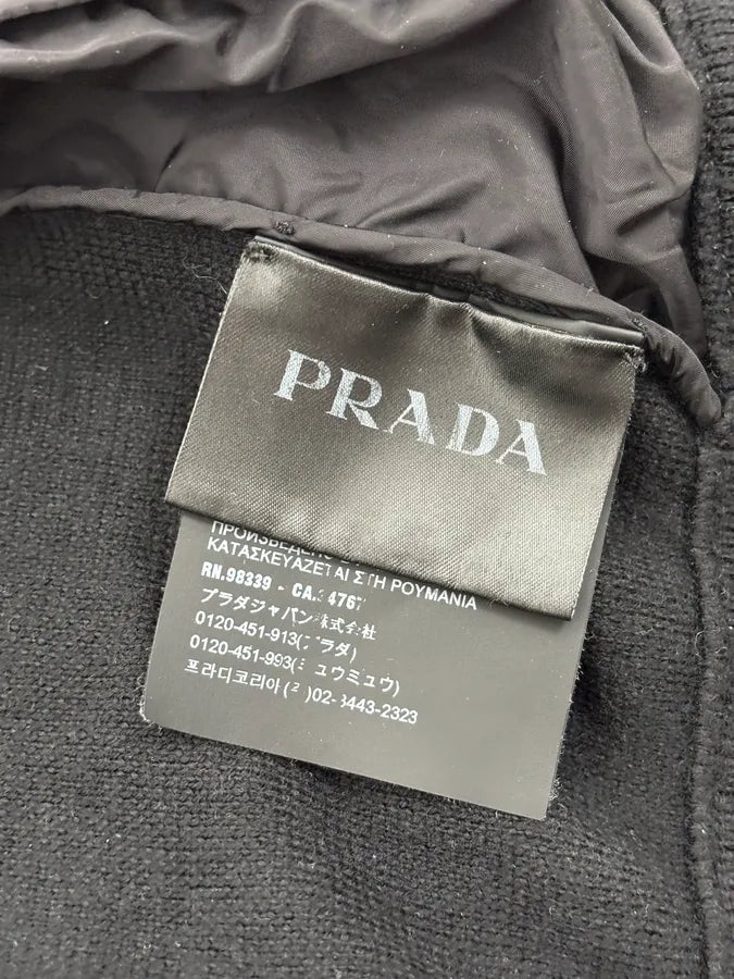 FW2017 Prada Black Nylon & Wool Hybrid Jacket VHZiyyc 10