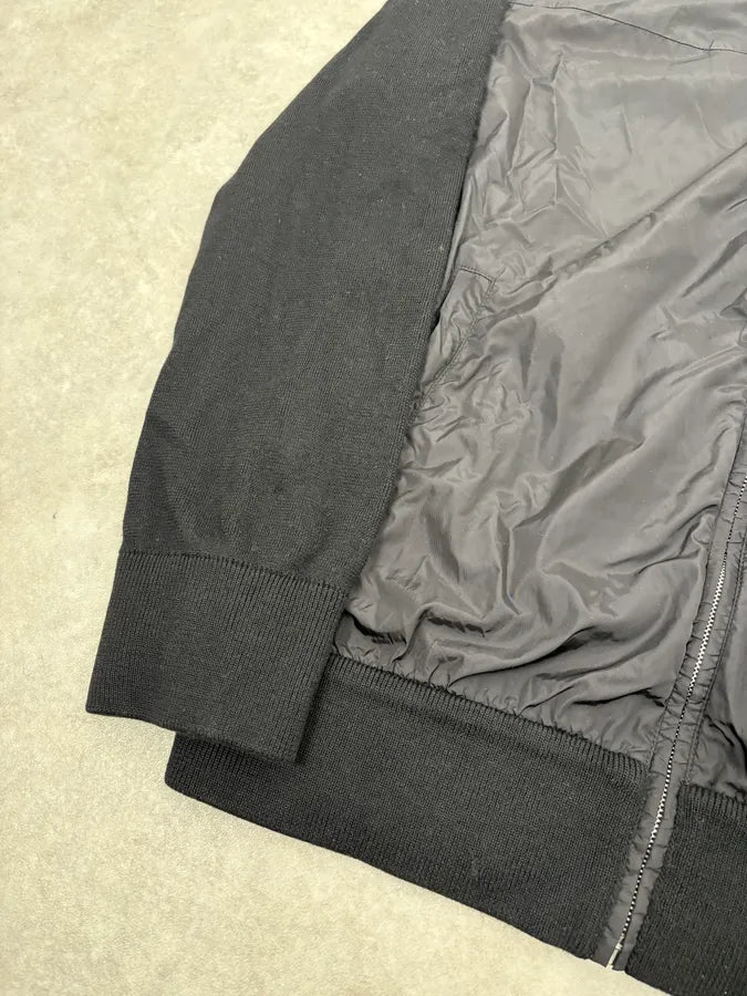 FW2017 Prada Black Nylon & Wool Hybrid Jacket VHZiyyc 7
