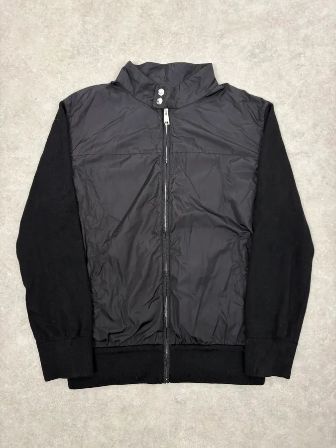 FW2017 Prada Black Nylon & Wool Hybrid Jacket VHZiyyc 0