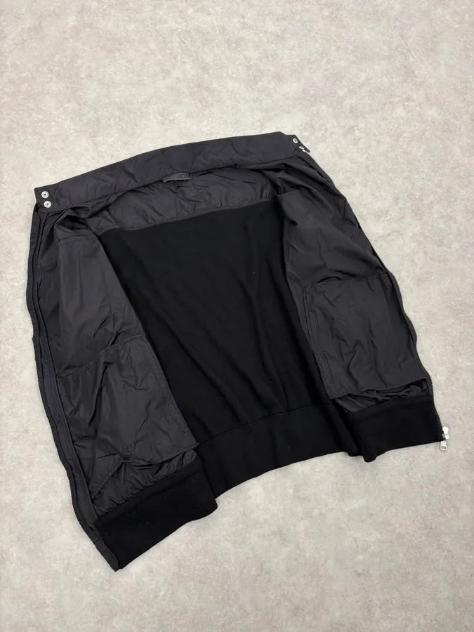 FW2017 Prada Black Nylon & Wool Hybrid Jacket VHZiyyc 6