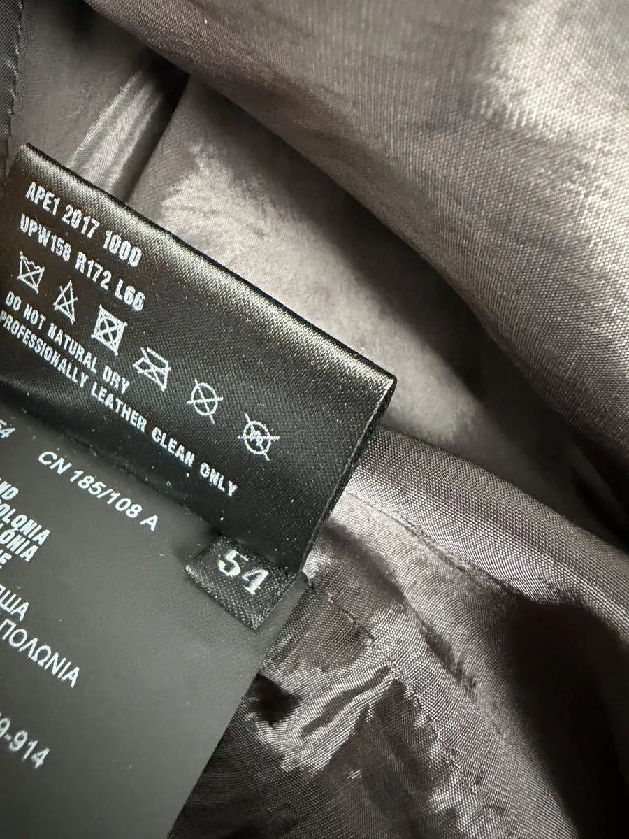 FW2017 Prada Brown Pure Minimalist Suede Biker Leather Jacket jTCuVUA 9