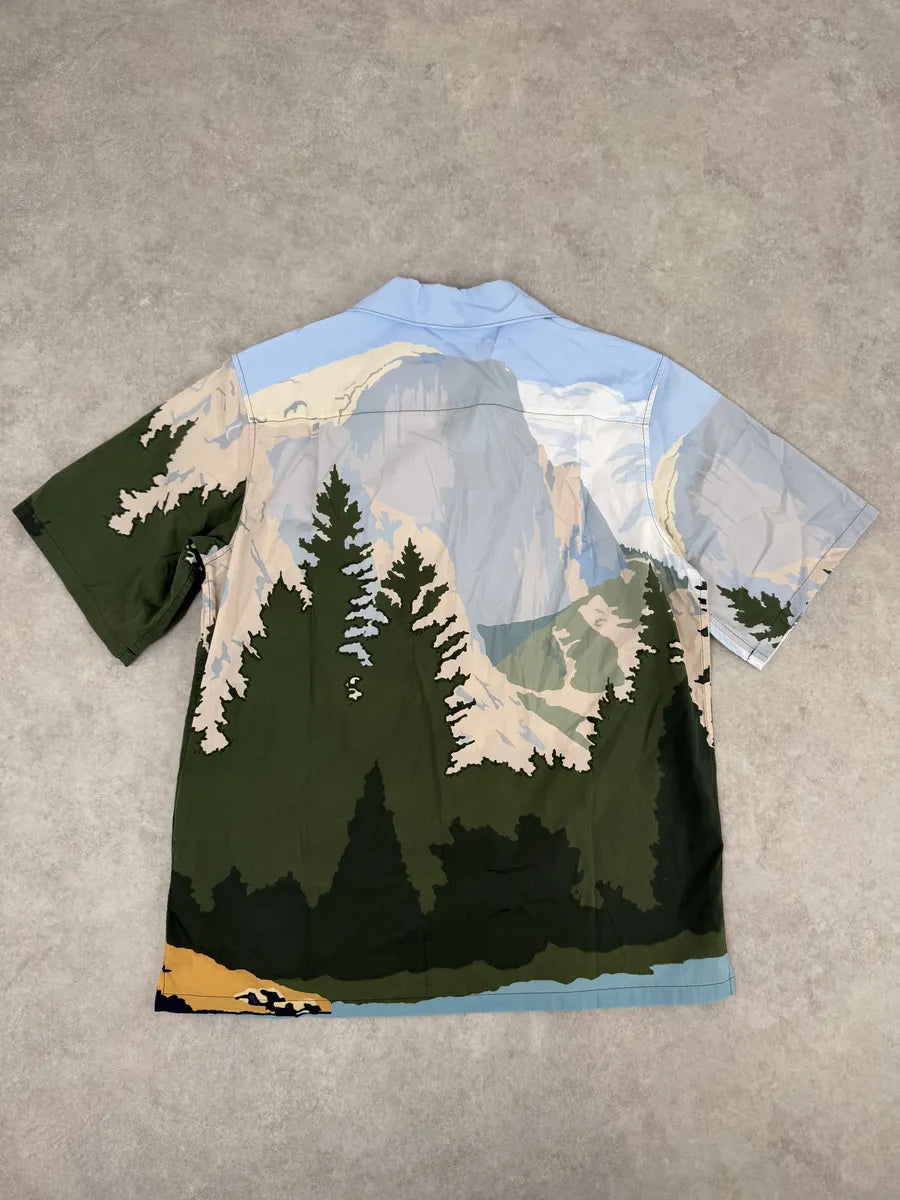 FW2017 Prada Moutain Landscape Blue Shirt SBAABZY 3