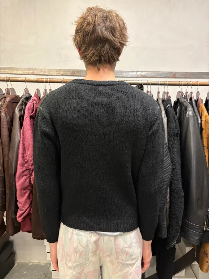 FW2017 Raf Simons I Love NY Wool Knit Black Sweater lyVUfdg 2