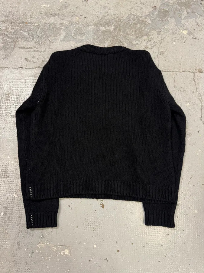 FW2017 Raf Simons I Love NY Wool Knit Black Sweater lyVUfdg 4