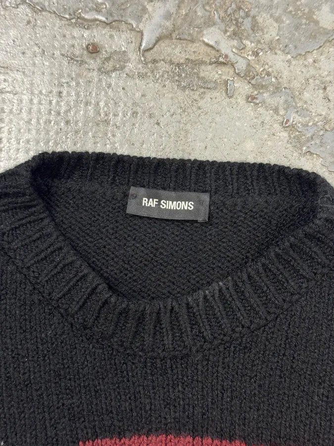 FW2017 Raf Simons I Love NY Wool Knit Black Sweater lyVUfdg 5