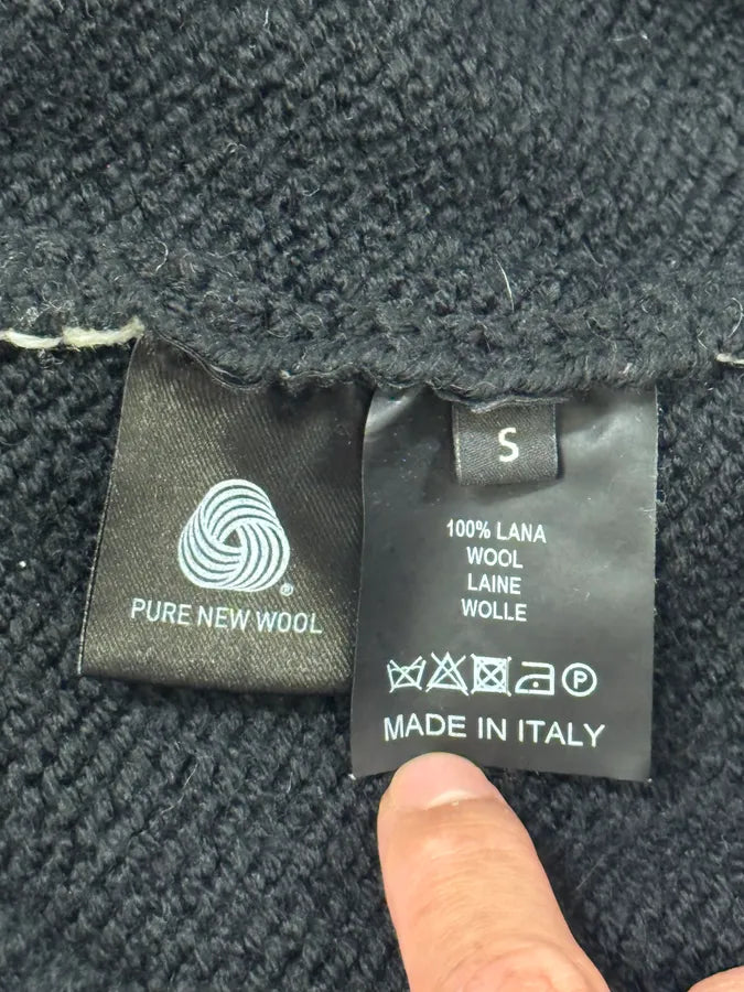 FW2017 Raf Simons I Love NY Wool Knit Black Sweater lyVUfdg 7