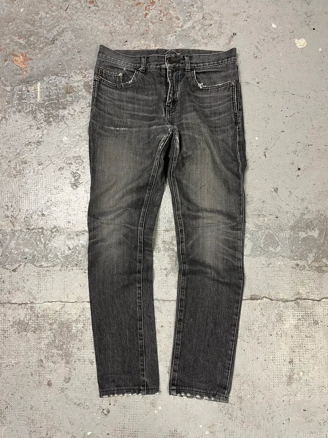FW2018 Saint Laurent Japanese Denim Raw Jeans PTNuHKC 0