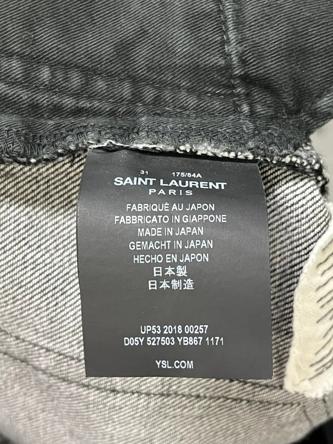 FW2018 Saint Laurent Japanese Denim Raw Jeans PTNuHKC 11