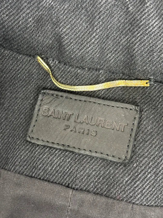 FW2017 Saint Laurent Military Grey Officer Napoleon Denim Jacket by Anthony Vaccarello GRIKjkO 10